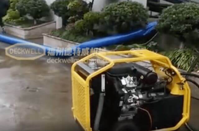 35马力液压动力站带大流量液压潜水泵视频