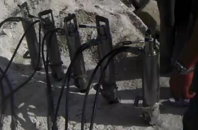 福州德特威机械液压劈裂机施工视频